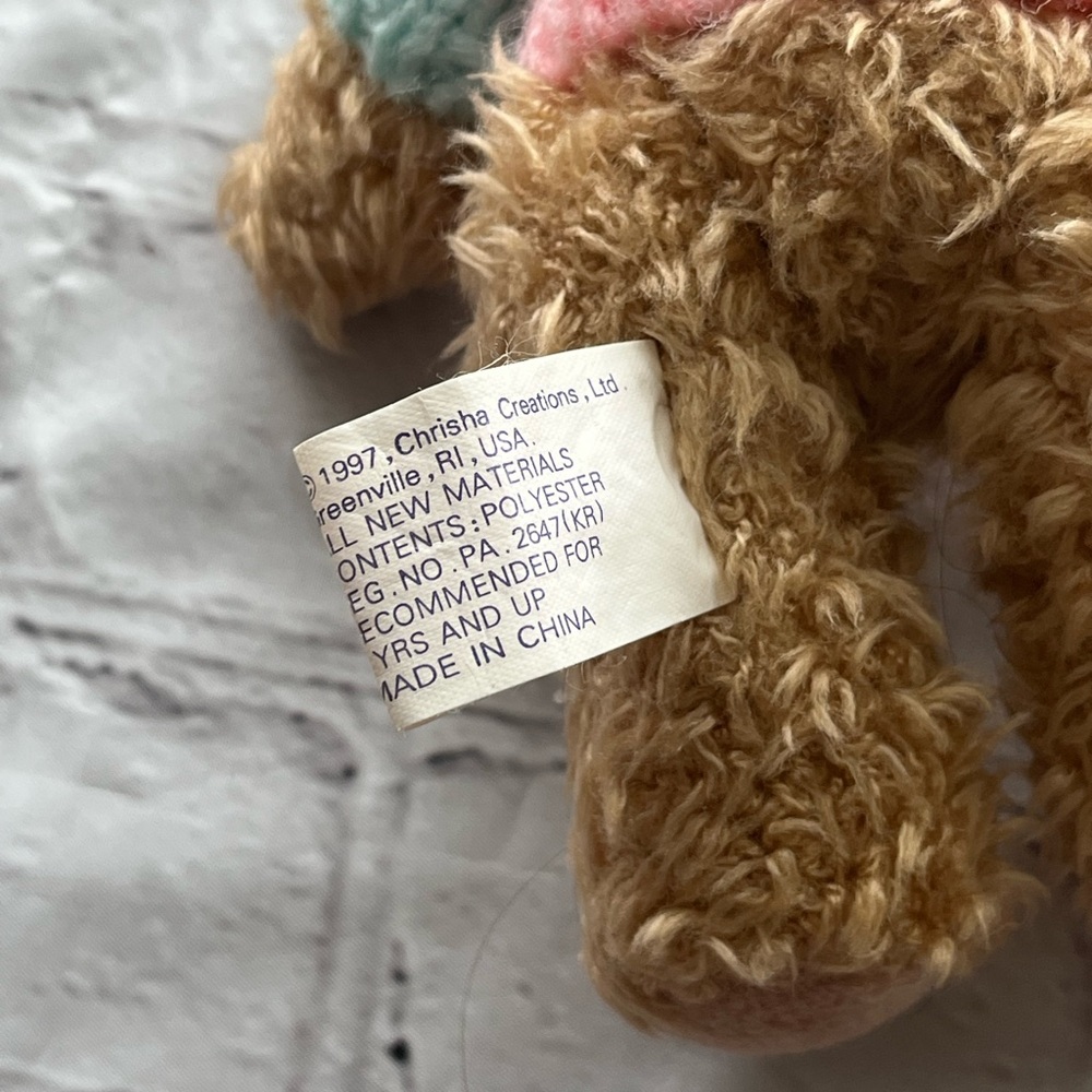 Plush Bunny with Pink and Blue Sweater - Picture 4 of 5